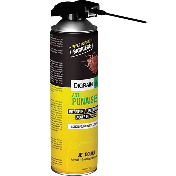 aérosol insecticide Digrain produit pour éliminer les punaises de lit