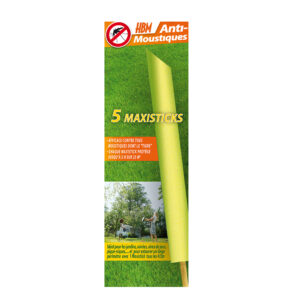 MaxiSticks Anti-Moustiques de Jardin HBM - Protection Puissante et Durable Contre les Moustiques